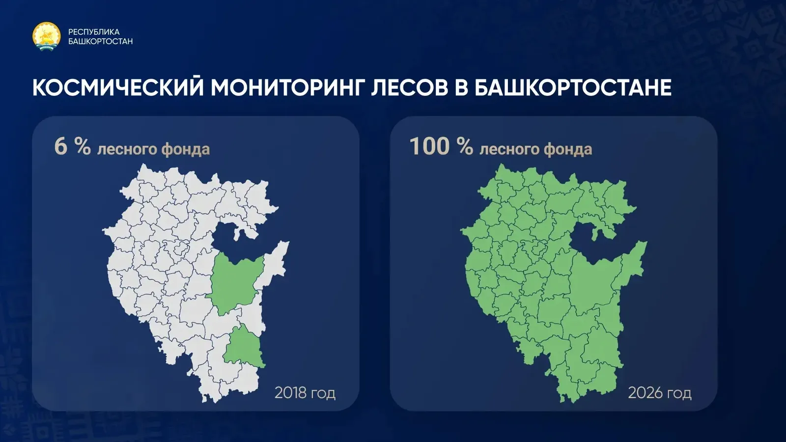 В Башкирии 100% леса находится под космическим мониторингом